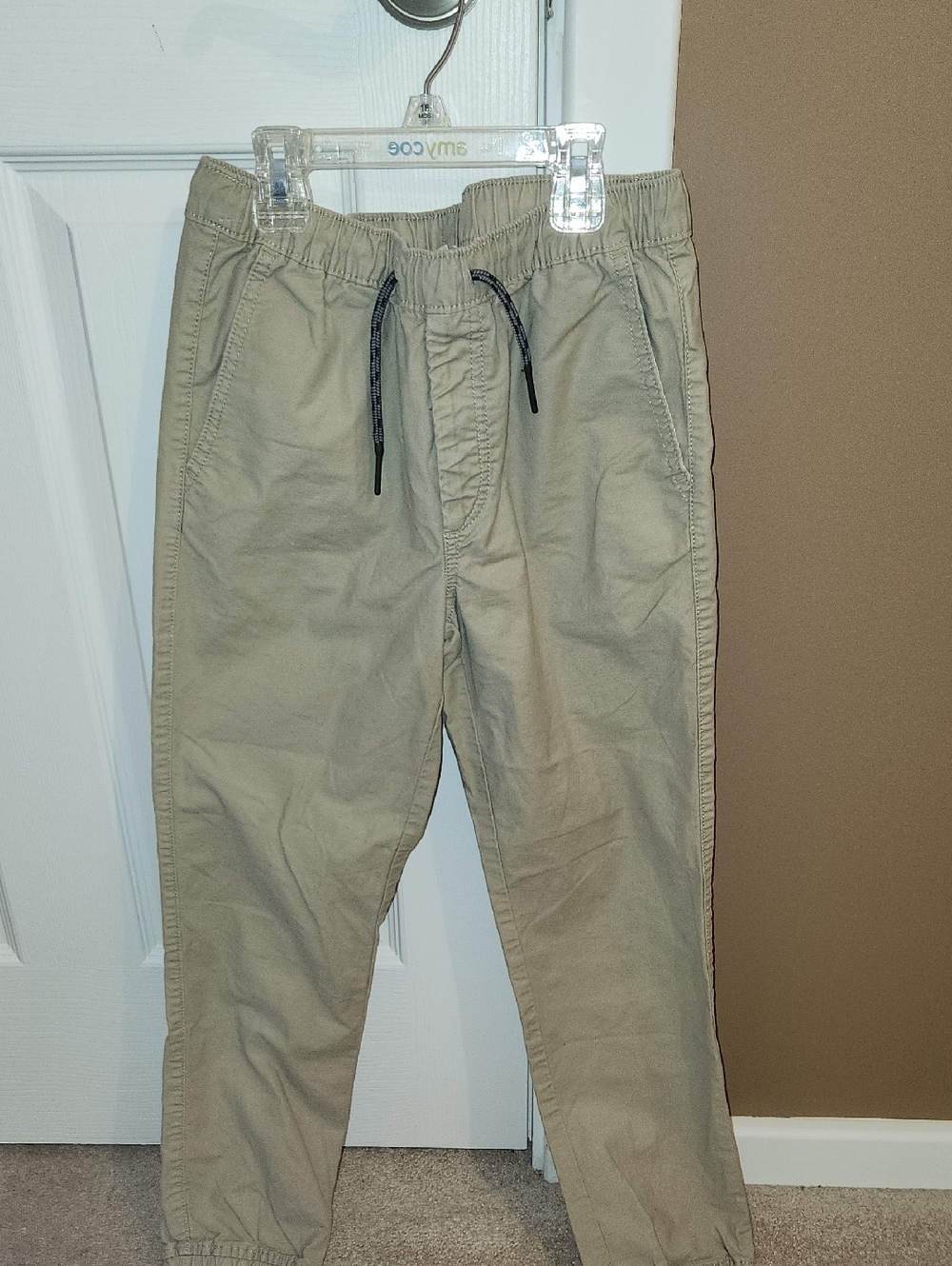 Kids Casual Drawstring Pants in Khaki - Comfortable Everyday Wear